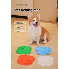 Lick Mat For Dogs And Cats Dog Slow Feeder Mat With Strong Suction (Option: Blue)