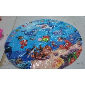 Summer Cooling Pet Water Bed Cushion Ice Pad Dog Sleeping Square Mat For Puppy Dogs Cats Pet Kennel Cool Cold (Option: Shark Pirate Ship 100cm-1PCS)